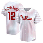 Philadelphia Phillies #12 Kyle Schwarber White BUTLER Home Limited Player Jersey