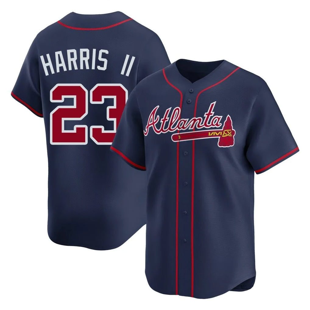 Atlanta Braves #23 Michael Harris II Player Navy BUTLER Limited Home Game Stitched Jerseys