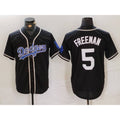 Los Angeles Dodgers #5 Freddie Freeman Black BUTLER Cool Base With Patch Stitched Jersey