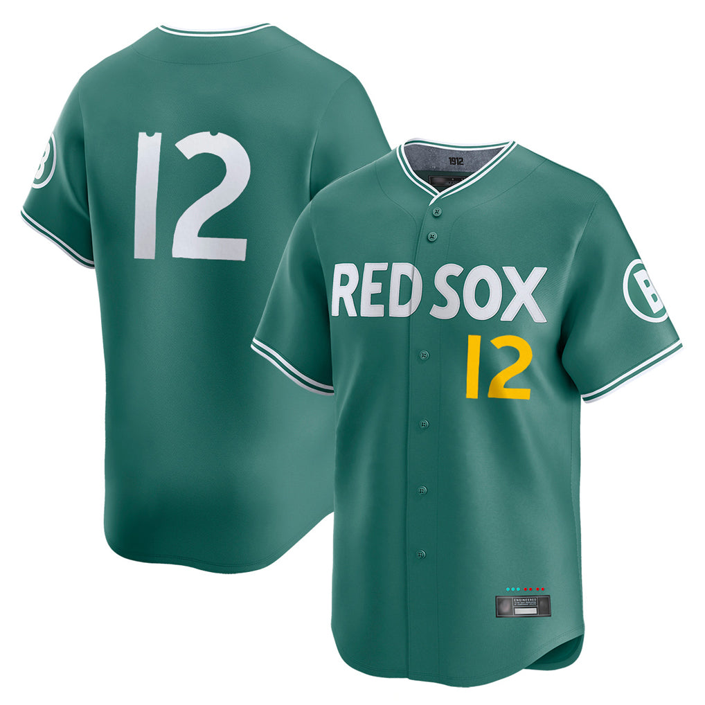 Boston Red Sox #12 Connor Wong Player Green BUTLER City Connect Limited Home Game Stitched Jerseys1