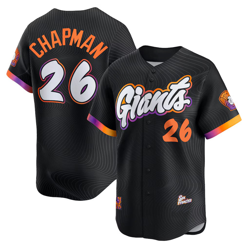 San Francisco Giants #26 Matt Chapman Black BUTLER Anthracite 2025 City Connect Limited Jersey