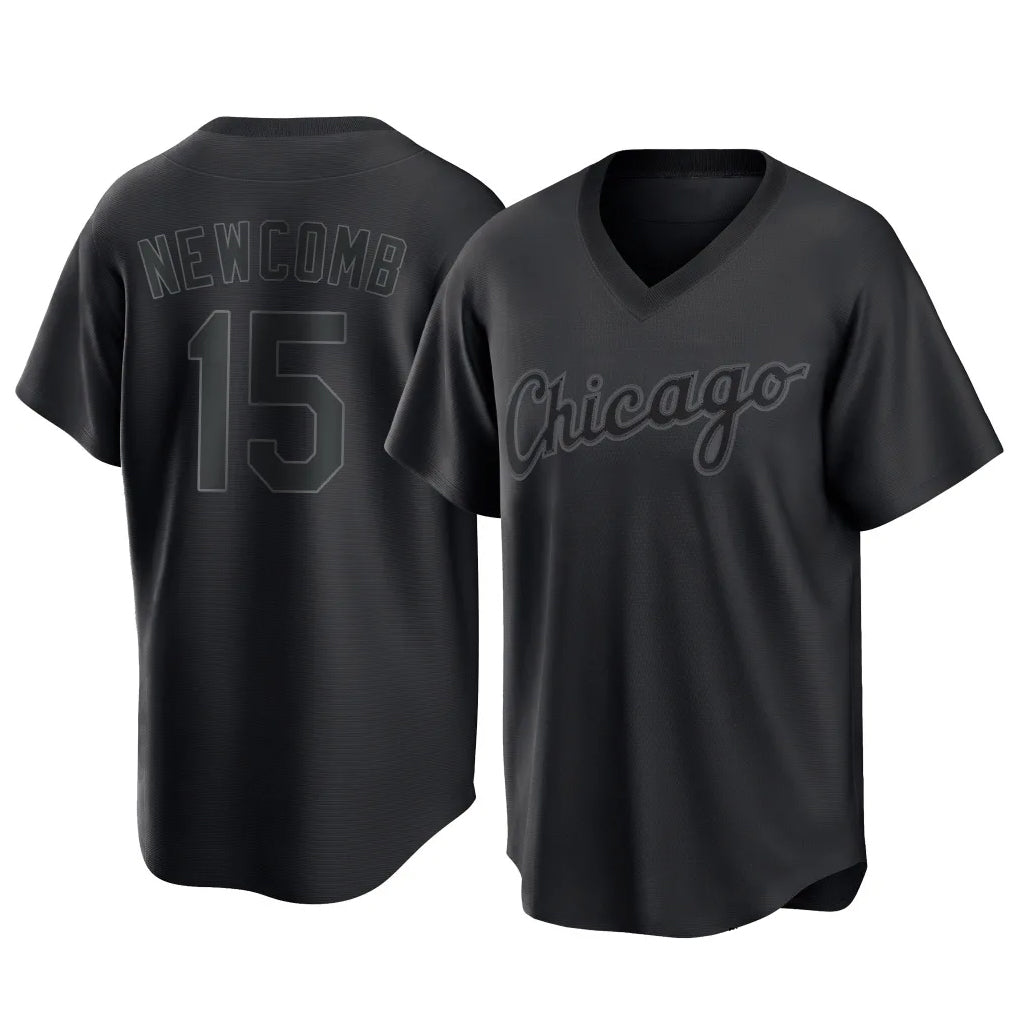 Chicago White Sox #15 Sean Newcomb Player Black BUTLER T-shirt Home Game Stitched Jerseys