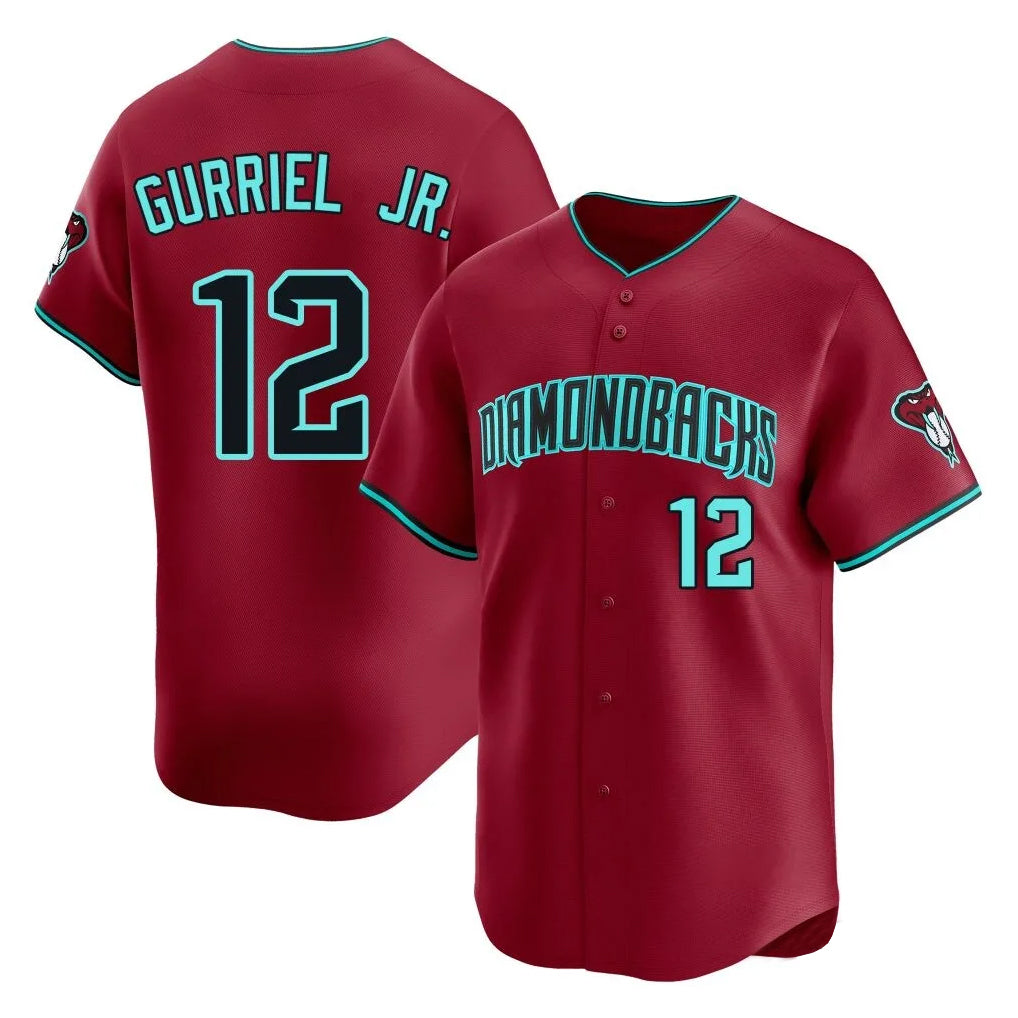 Arizona Diamondbacks #12 Lourdes Gurriel Jr Player Red BUTLER Limited Home Game Stitched Jerseys