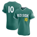 Boston Red Sox #10 Trevor Story Player Green BUTLER City Connect Limited Elite Home Game Stitched Jerseys1