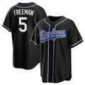 Los Angeles Dodgers #5 Freddie Freeman Black BUTLER Lights Out Limited Stitched Jersey