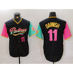 San Diego Padres #11 Yu Darvish Black BUTLER Player Number Fashion Jersey