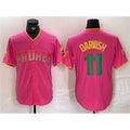 San Diego Padres #11 Yu Darvish Pink BUTLER Cool Base Stitched Jersey