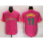 San Diego Padres #11 Yu Darvish Pink BUTLER Cool Base Stitched Jersey