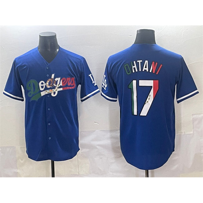 Los Angeles Dodgers #17 Shohei Ohtani Blue BUTLER Mexico Stitched Jersey