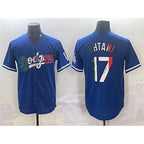 Los Angeles Dodgers #17 Shohei Ohtani Blue BUTLER Mexico Stitched Jersey