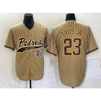 San Diego Padres #23 Fernando Tatis Jr Tan BUTLER NEW 2023 Cool Base Stitched Jersey 2