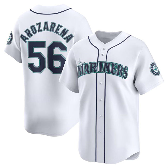 Seattle Mariners #56 Randy Arozarena White BUTLER 2024 Home Limited Stitched jersey