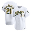 Oakland Athletics #21 Tyler Soderstrom White BUTLER Home Limited Player Jersey