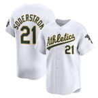 Oakland Athletics #21 Tyler Soderstrom White BUTLER Home Limited Player Jersey