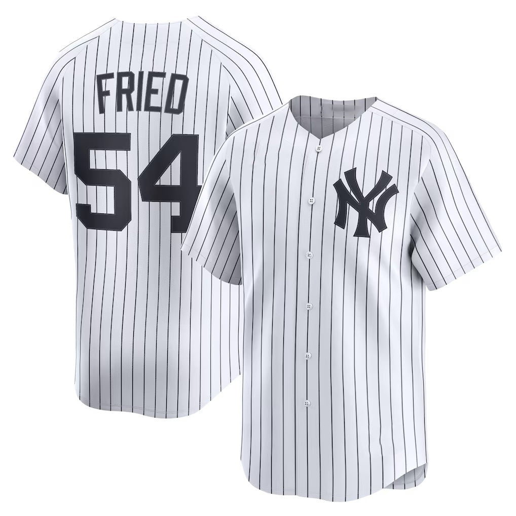 New York Yankees #54 Max Fried White BUTLER Home Limited Player Jersey 2