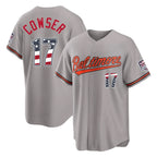 Baltimore Orioles #17 Colton Cowser Player Gray BUTLER USA 250 Fourth of July Home Game Stitched Jerseys