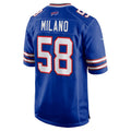B.Bills #58 Matt Milano Royal BUTLER Game Player Jersey