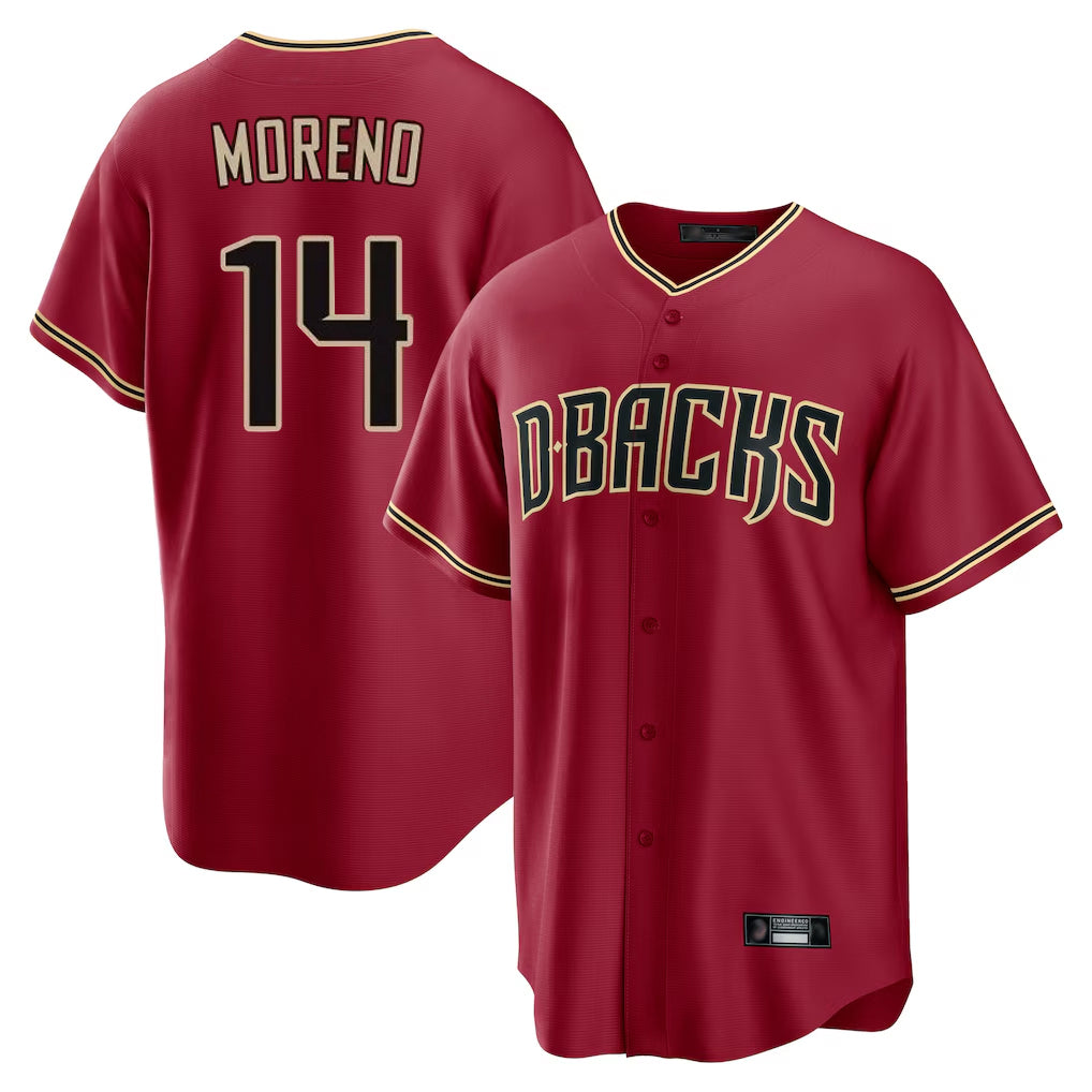 Arizona Diamondbacks #14 Gabriel Moreno Player Red BUTLER Home Game Stitched Jerseys