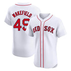 Boston Red Sox #49 Tim Wakefield Player White BUTLER Limited Elite Home Game Stitched Jerseys1