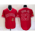 San Diego Padres #23 Fernando Tatis Jr Number Red BUTLER NEW 2023 Cool Base Stitched Jersey