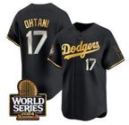 Los Angeles Dodgers #17 Shohei Ohtani Black Gold BUTLER 2024 World Series Limited Stitched Jersey