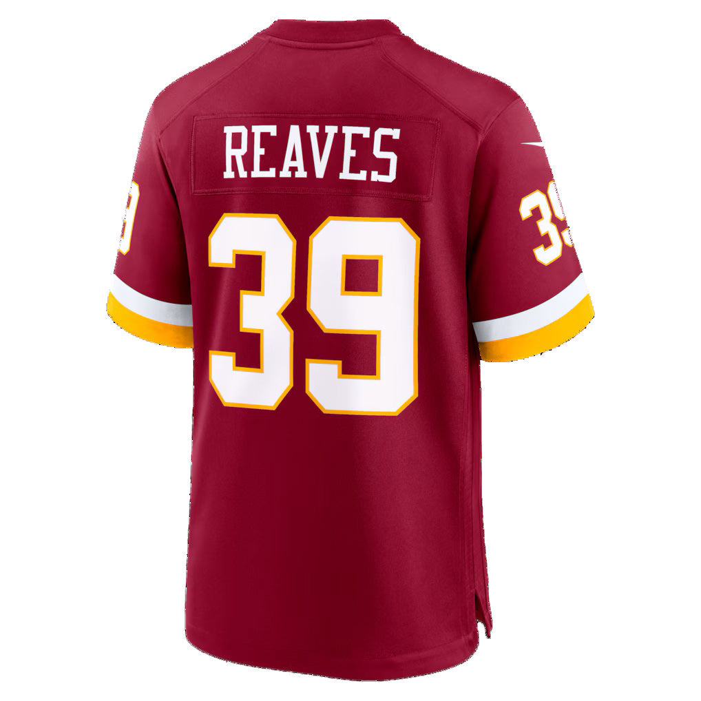 W.Commanders #39 Jeremy Reaves Burgundy BUTLER Game Jersey