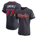 Atlanta Braves #77 Joe Jimenez Player Navy BUTLER 2025 Speedway Classic Limited Elite Home Game Stitched Jerseys