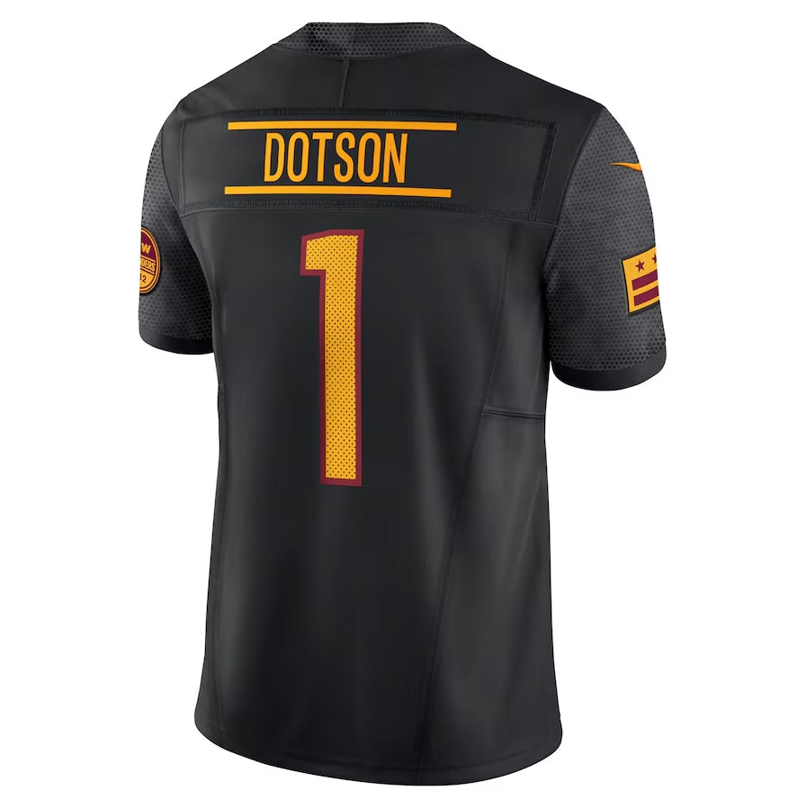 W.Commanders #1 Jahan Dotson Alternate Vapor F.U.S.E. Limited Jersey - Black BUTLER