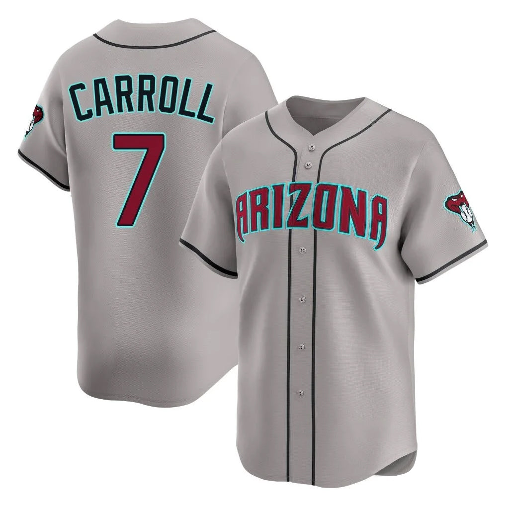 Arizona Diamondbacks #7 Corbin Carroll Player Gray BUTLER Road Limited Home Game Stitched Jerseys