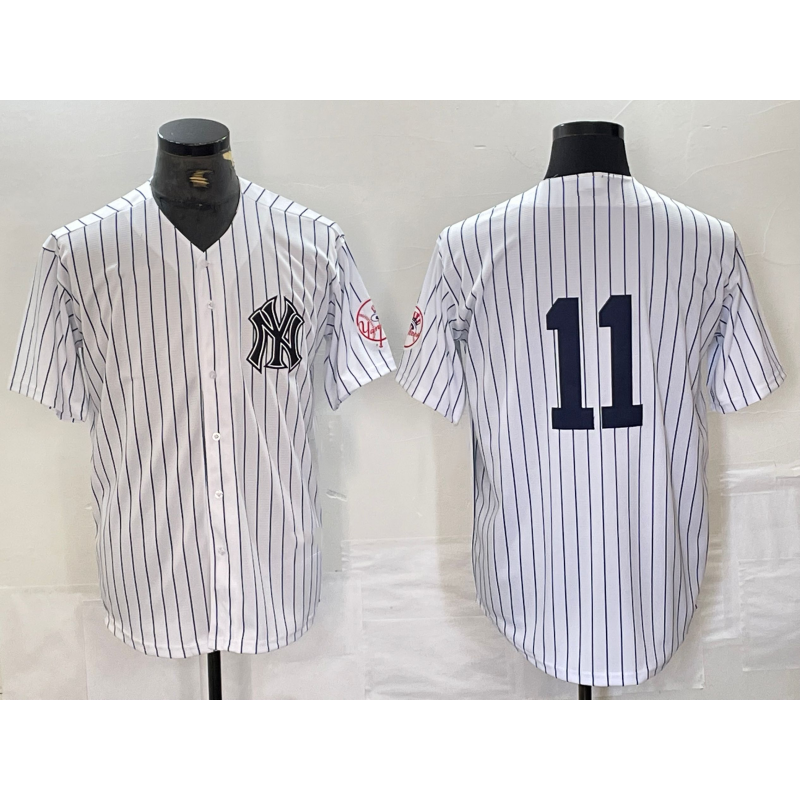 New York Yankees #11 Anthony Volpe White BUTLER With Patch 2024 Cool Base Stitched Jersey