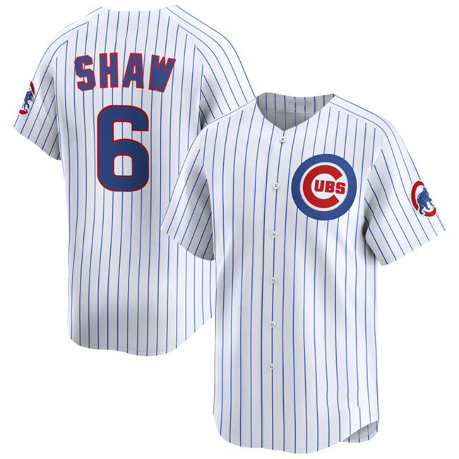 Chicago Cubs #6 Matt Shaw White BUTLER Home Limited Stitched Jersey