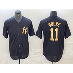 New York Yankees #11 Anthony Volpe Black Gold BUTLER Cool Base Stitched Jersey