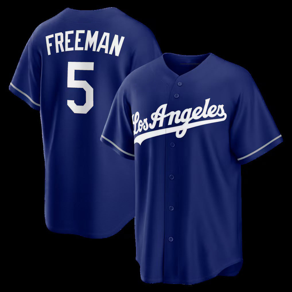 Los Angeles Dodgers #5 Freddie Freeman Royal BUTLER Alternate Replica Jersey