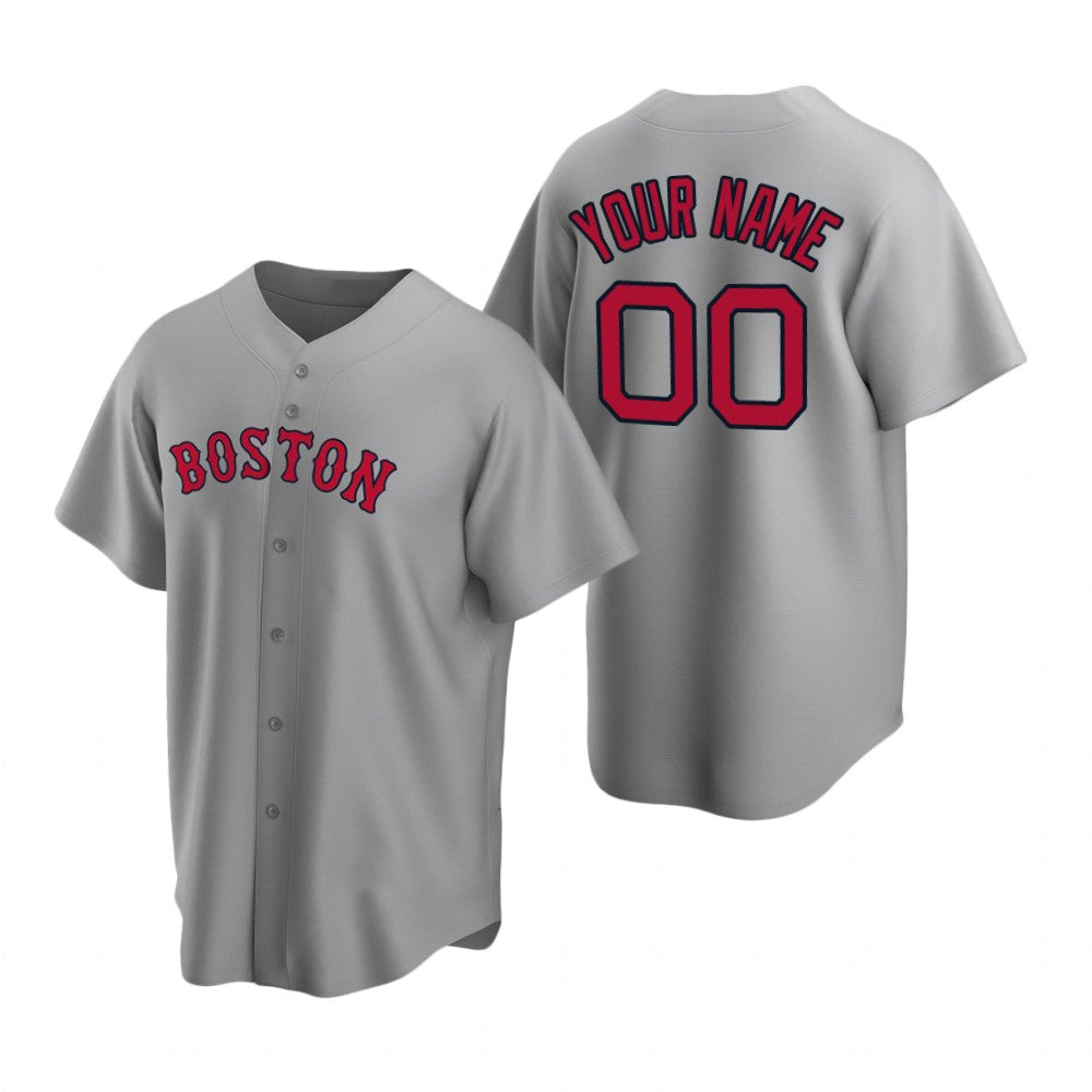 Custom Boston Red Sox Gray BUTLER Stitched Cool Base Road Jersey