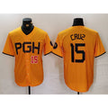 Pittsburgh Pirates #15 Oneil Cruz Yellow BUTLER 2023 City Connect Stitched Jerseys