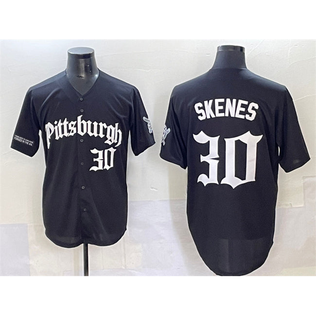 Pittsburgh Pirates #30 Paul Skenes Black BUTLER 'Gothic Steel City Edition' Vapor Limited Stitched Jersey