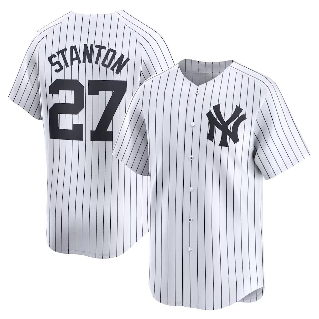 New York Yankees #27 Giancarlo Stanton White BUTLER Home Limited Player Jersey