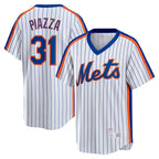 New York Mets #31 Mike Piazza White BUTLER Home Cooperstown Collection Player Jersey