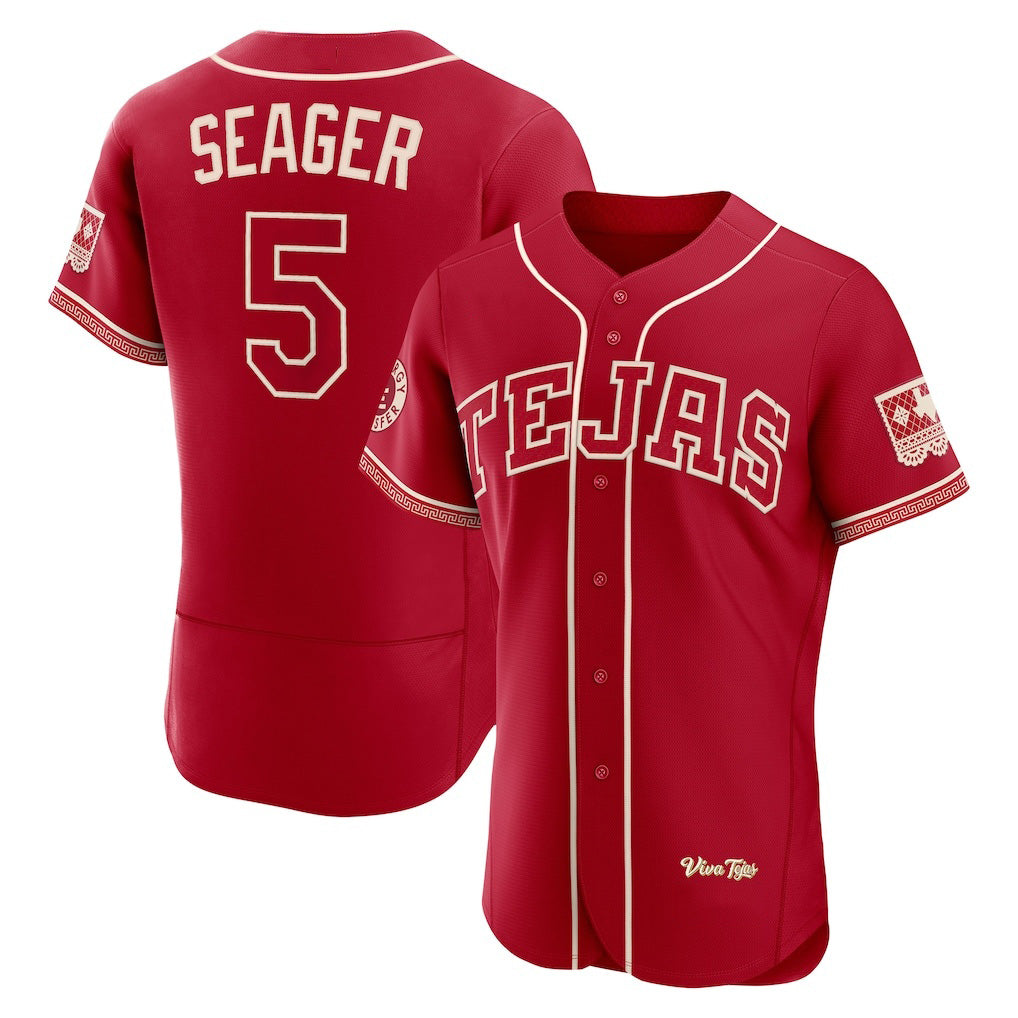 Texas Rangers #5 Corey Seager Red BUTLER 2026 City Connect Authentic Sponsor Patch Jersey