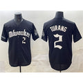 Milwaukee Brewers #2 Brice Turang Black BUTLER 'Gothic 414 Shadows Edition' Vapor Premier Limited Stitched Jersey