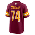 W.Commanders #74 Brandon Coleman Burgundy BUTLER Game Jersey