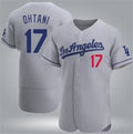 Los Angeles Dodgers #17 Shohei Ohtani Gray BUTLER Flex Base Stitched Jersey