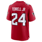A.Falcons #24 A.J. Terrell Red BUTLER Game Jersey