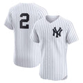 New York Yankees #2 Derek Jeter White BUTLER Home Elite Player Jersey
