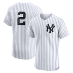 New York Yankees #2 Derek Jeter White BUTLER Home Elite Player Jersey