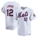 New York Mets #12 Francisco Lindor White BUTLER 2024 Home Limited Stitched Jersey