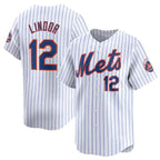 New York Mets #12 Francisco Lindor White BUTLER 2024 Home Limited Stitched Jersey