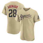 Arizona Diamondbacks #28 Nolan Arenado Player Tan BUTLER City Connect Limited Elite Home Game Stitched Jerseys