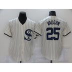 Chicago White Sox #25 Andrew Vaughn 2021 Cream Navy BUTLER Field of Dreams Name Flex Base Stitched Jersey