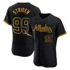 Atlanta Braves #99 Spencer Strider Player Black BUTLER Snake Skin City Limited Elite Home Game Stitched Jerseys